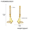 Wholesale Stainless Steel Inlaid Zircon Geometric Multielement Women's Earrings With 18K Gold Plated Finish