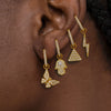 Wholesale Stainless Steel Inlaid Zircon Geometric Multielement Women's Earrings With 18K Gold Plated Finish