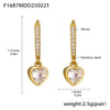 Wholesale Stainless Steel Inlaid Zircon Geometric Multielement Women's Earrings With 18K Gold Plated Finish