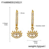 Wholesale Stainless Steel Inlaid Zircon Geometric Multielement Women's Earrings With 18K Gold Plated Finish