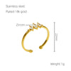 Wholesale 316L Stainless Steel Inlaid Zircon Geometric Ring For Women With Electroplating