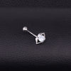 Wholesale Stainless Steel Inlaid Zircon Sexy Lips Belly Button Umbilical Ring For Women