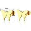 Wholesale Stainless Steel Insect Animal Butterfly Fashion Women's Earrings With Electroplating