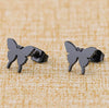Wholesale Stainless Steel Insect Animal Butterfly Fashion Women's Earrings With Electroplating