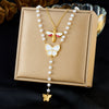 Wholesale Stainless Steel Insectshaped Fashion Retro Pendant Collarbone Necklace With Electroplating