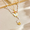 Wholesale Stainless Steel Insectshaped Fashion Retro Pendant Collarbone Necklace With Electroplating