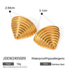 Wholesale Stainless Steel Inverted Triangle Geometric Pattern Electroplated Women's Earrings Jewelry