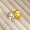 Wholesale Stainless Steel Irregular Love Ring With Heart Shape Bow Tie Geometric Pattern Electroplated For Women
