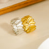 Wholesale Stainless Steel Irregular Love Ring With Heart Shape Bow Tie Geometric Pattern Electroplated For Women