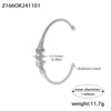 Wholesale Stainless Steel Irregular Opening Spring Wire Bracelet Pvd Plated Simple Geometric Jewelry