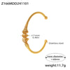 Wholesale Stainless Steel Irregular Opening Spring Wire Bracelet Pvd Plated Simple Geometric Jewelry