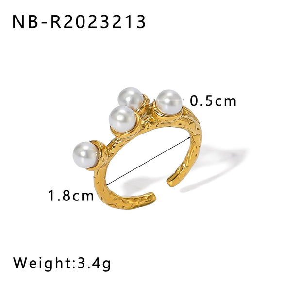 Wholesale Stainless Steel Irregular Round Inlaid Pearl Pendant With Geometric Pattern And 18K Furnace Vacuum Plating Unisex