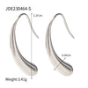 Wholesale Stainless Steel Irregular Water Drop Earrings With Geometric Design And Electroplating For Women