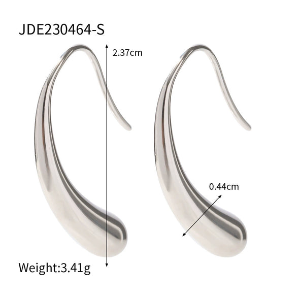 Wholesale Stainless Steel Irregular Water Drop Earrings With Geometric Design And Electroplating For Women