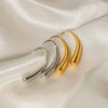 Wholesale Stainless Steel Irregular Water Drop Earrings With Geometric Design And Electroplating For Women