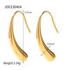 Wholesale Stainless Steel Irregular Water Drop Earrings With Geometric Design And Electroplating For Women