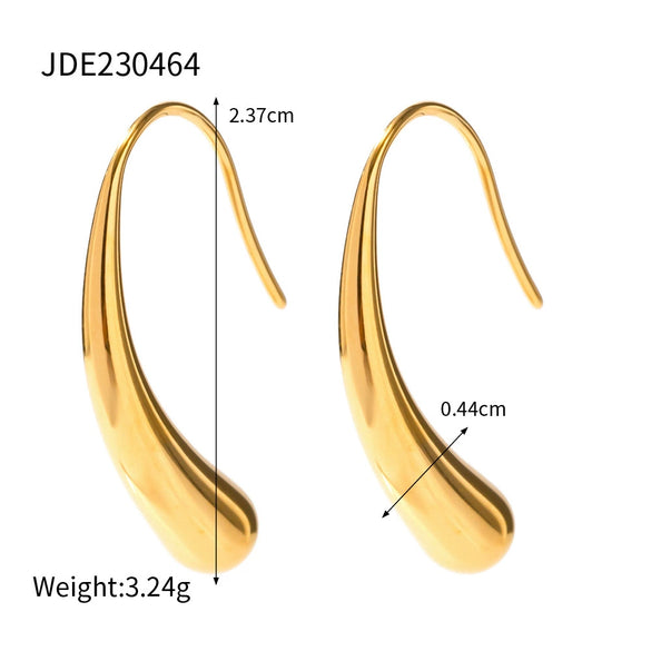 Wholesale Stainless Steel Irregular Water Drop Earrings With Geometric Design And Electroplating For Women