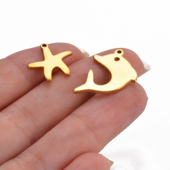 Wholesale Stainless Steel Jewelry Accessories Animal Shaped Pendant With Electroplating