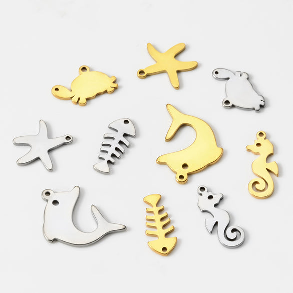 Wholesale Stainless Steel Jewelry Accessories Animal Shaped Pendant With Electroplating