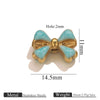 Wholesale Stainless Steel Jewelry Accessories Dripping Oil Bow Pendant For Bracelet