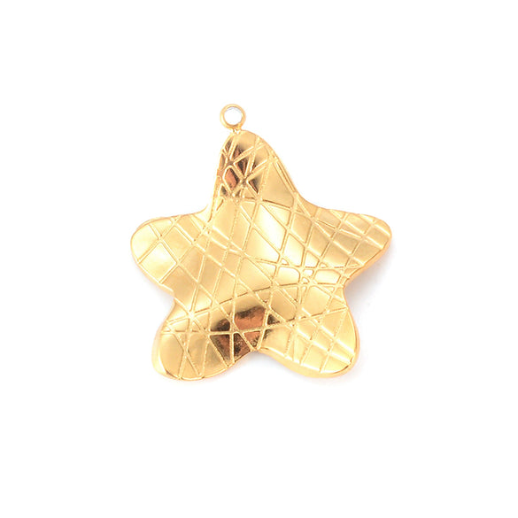 Wholesale Stainless Steel Jewelry Accessories Fivepointed Star Electroplated Pendant For Necklace And Earrings