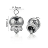Wholesale Stainless Steel Jewelry Christmas Decoration Metal Small Bell And Peach Heart Pendant For Diy Titanium Steel Bracelet Electroplated Waterproof