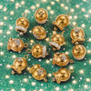 Wholesale Stainless Steel Jewelry Christmas Decoration Metal Small Bell And Peach Heart Pendant For Diy Titanium Steel Bracelet Electroplated Waterproof