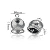Wholesale Stainless Steel Jewelry Christmas Decoration Metal Small Bell And Peach Heart Pendant For Diy Titanium Steel Bracelet Electroplated Waterproof