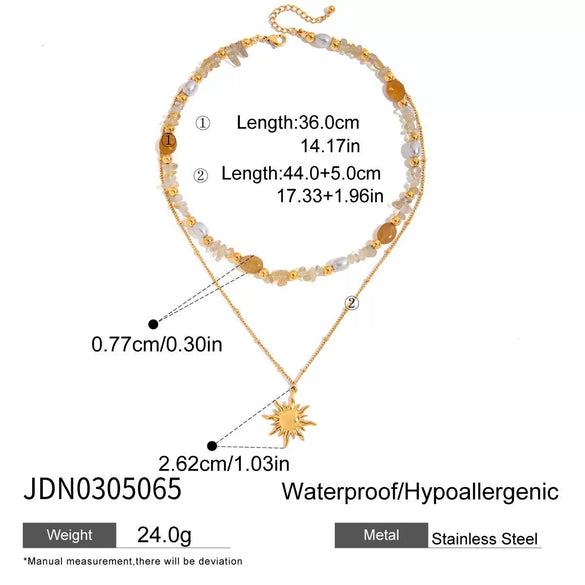 Wholesale Stainless Steel Jewelry Constellation Pendant Doublelayer Clavicle Chain With Electroplating Light Luxury Minimalist Style For Women
