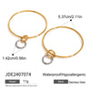 Wholesale Stainless Steel Jewelry Electroplated Geometric Ring And Earrings