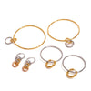Wholesale Stainless Steel Jewelry Electroplated Geometric Ring And Earrings