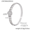 Wholesale Stainless Steel Jewelry Fashion Ol Geometric Nk Chain Full Diamond Zircon Buckle Bracelet With Electroplating