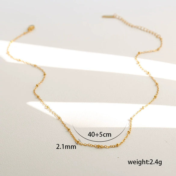 Wholesale Stainless Steel Jewelry Geometric Satellite And Snake Bone Chain Necklace For Women With Electroplating Minimalist Style