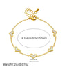 Wholesale Stainless Steel Jewelry Love Water Drops Bells Pattern Goldplated Bracelet Earrings Necklace Set For Women