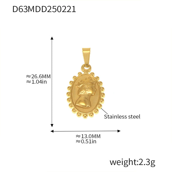 Wholesale Stainless Steel Jewelry Pendant Accessories With Geometric Styling And 18K Gold Electroplated Finish For Diy Collection
