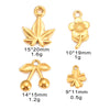 Wholesale Stainless Steel Jewelry Pendant With Sunflower Cherry Maple Leaf Lucky Grass Shapes And Electroplating Treatment