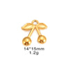 Wholesale Stainless Steel Jewelry Pendant With Sunflower Cherry Maple Leaf Lucky Grass Shapes And Electroplating Treatment