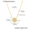 Wholesale Stainless Steel Jewelry Set With 5A Zircon Sunburst Design Electroplating For Women