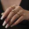 Wholesale Stainless Steel Jewelry Set With 5A Zircon Sunburst Design Electroplating For Women