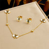 Wholesale Stainless Steel Jewelry Set With Cartoon Animal Pattern And Electroplating For Women