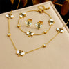 Wholesale Stainless Steel Jewelry Set With Cartoon Animal Pattern And Electroplating For Women