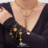 Wholesale Stainless Steel Jewelry Set With Cross Crown Roman Numerals Electroplated Necklaces And Bracelets For Women