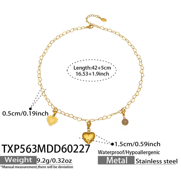 Wholesale Stainless Steel Jewelry Set With Cross Crown Roman Numerals Electroplated Necklaces And Bracelets For Women