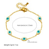 Wholesale Stainless Steel Jewelry Set With Electroplating Blue Eye Pattern Retro Fashion For Women Earrings Necklace Bracelet