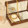 Wholesale Stainless Steel Jewelry Set With Marine Organisms Pattern Simple Style Cuban Chain Electroplating For Women