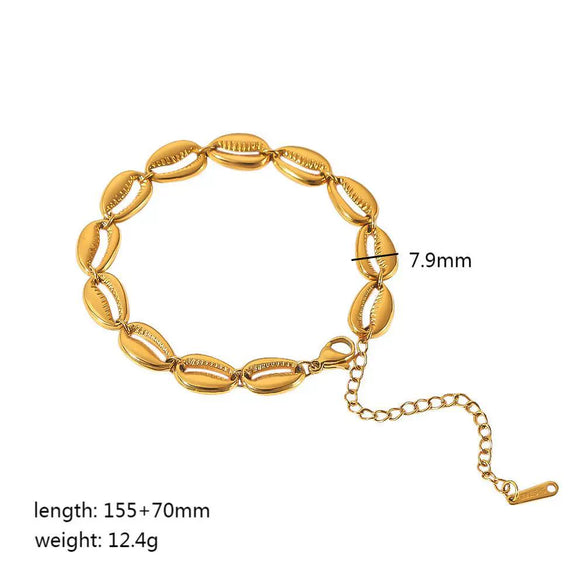 Wholesale Stainless Steel Jewelry Set With Marine Organisms Pattern Simple Style Cuban Chain Electroplating For Women