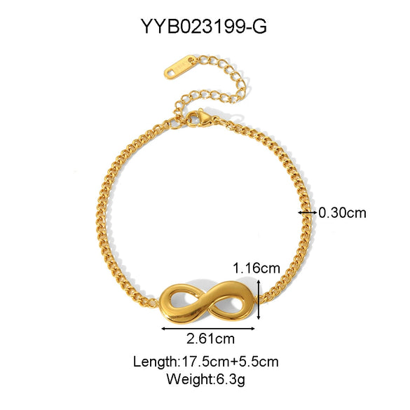 Wholesale Stainless Steel Jewelry Simple Light Luxury Bracelet With Letters Numbers Text Electroplating