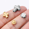 Wholesale Stainless Steel Jewelry Spacer Beads Accessories With Retro Cross Round Flower Conch Pattern And Colorpreserving Casting Electroplating Process