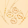 Wholesale Stainless Steel Jewelry Suit For Women With Love Water Drops Bell Patterns 18K Gold Plated