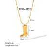 Wholesale Stainless Steel Jewelry With Boots Pattern Pendant And Snake Bone Chain Electroplated For Unisex